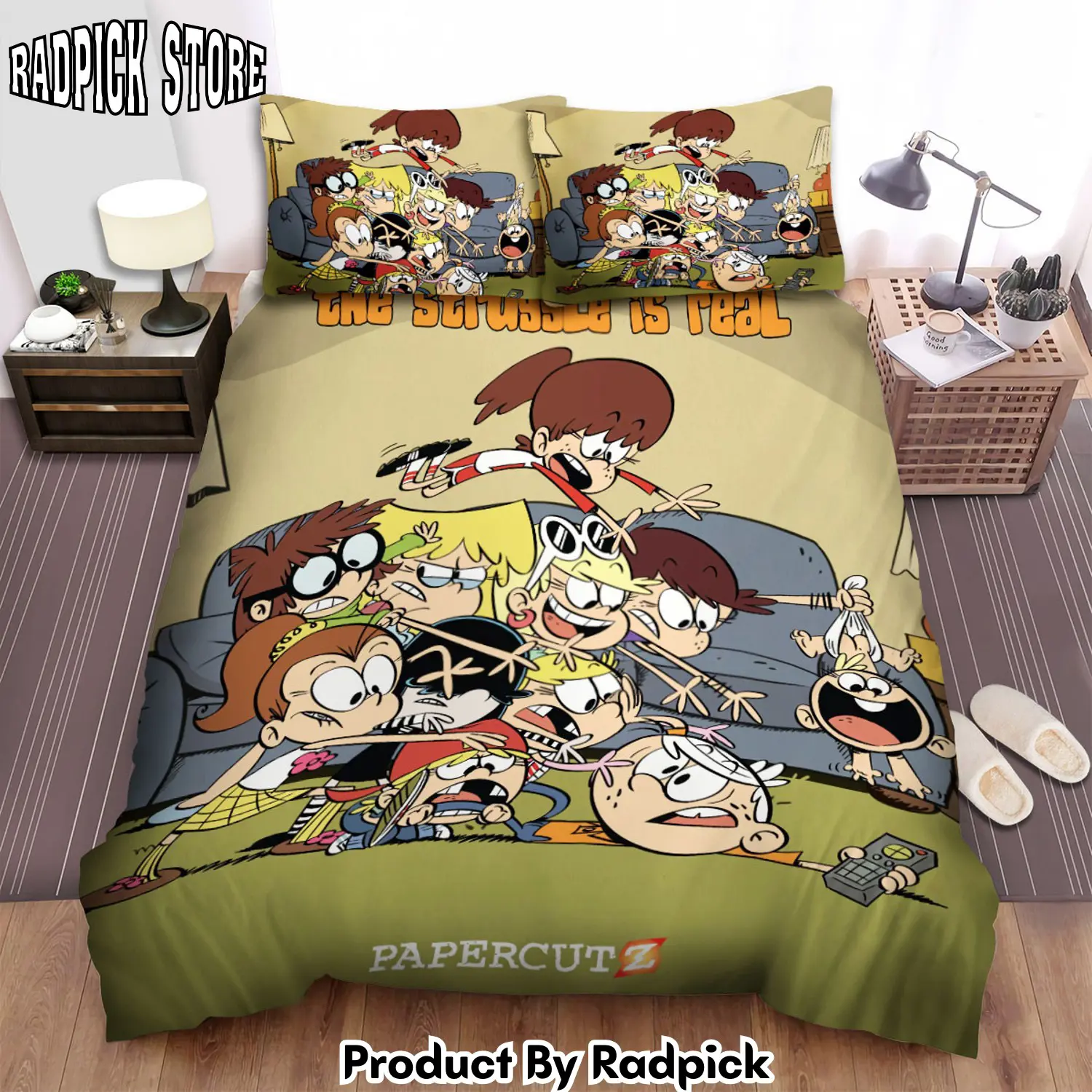 Radpick the loud house fight for the remote bed sheets spread duvet cover bedding sets rp3271080